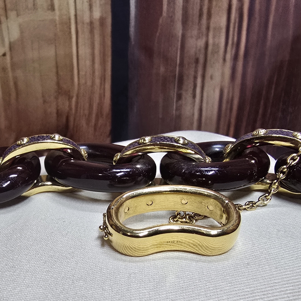 LOUIS VUITTON Gimia Crew Bracelet In Bordeaux - FULL INCLUSION - COA - Picture 12 of 14